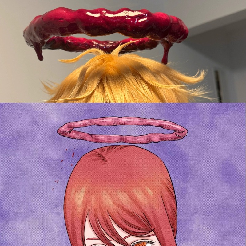 Women'S Red Accessories - Anime Makima Cosplay Kettingzaag Cos Rode