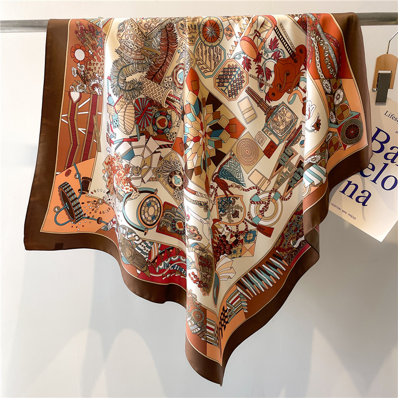 Silk Scarf Square - 2026 Nieuwe Vierkante Twill Zijden Sjaal
