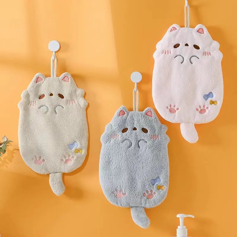 Women Kitchen Accessories - Groothandel Leuke Cartoon Tanuki Hangende Handdoek